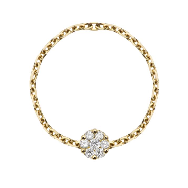 Anillo de cadena para mujer con diamante de 0.5ct en oro amarillo - Redline - 0++