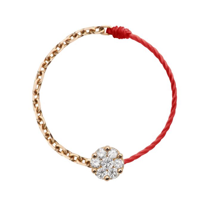 Anillo de hilo para mujer con diamante de 0.5ct en oro rosa - Redline - 0++