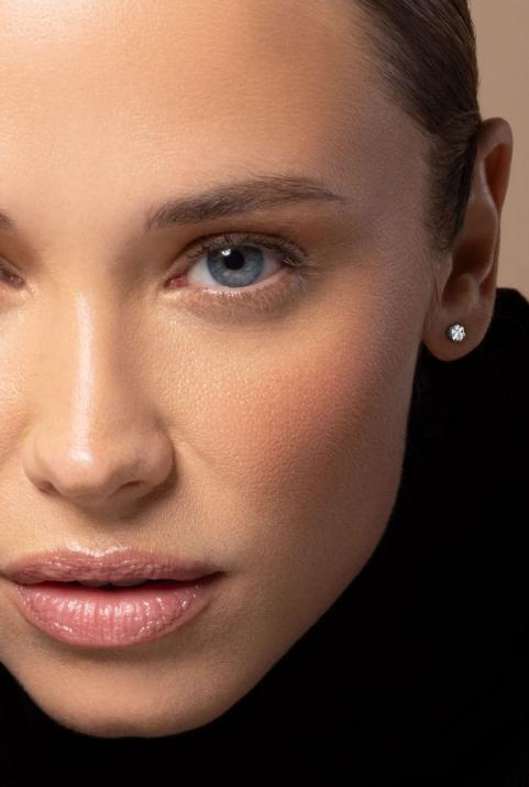 Pendientes so illusion con diamante de 0.20 ct en oro blanco - Redline - 0++