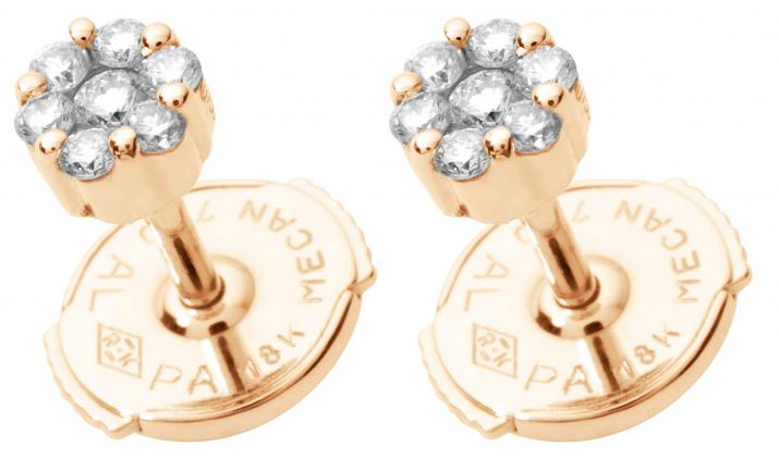 Pendientes de mujer con diamante de 0.5ct en oro rosa - Redline - 0++