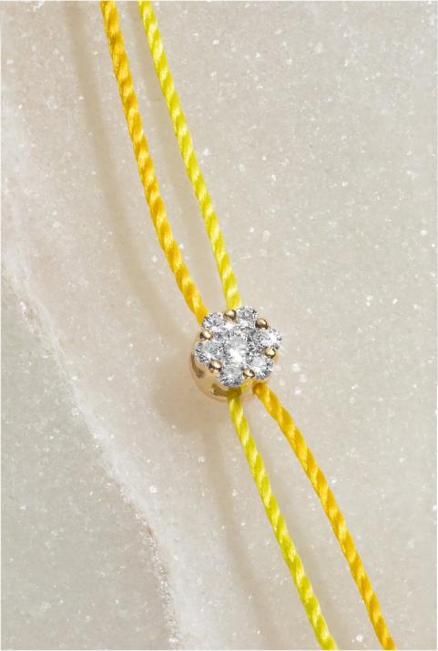 Pulsera hilo twins para mujer con 0.5ct de diamantes en oro amarillo - Redline - 0++