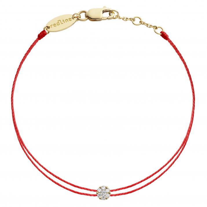 Pulsera hilo twins para mujer con 0.5ct de diamantes en oro amarillo - Redline - 0++