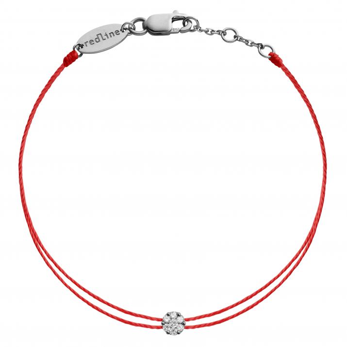 Pulsera hilo twins para mujer con 0.5ct de diamantes en oro negro - Redline - 0++