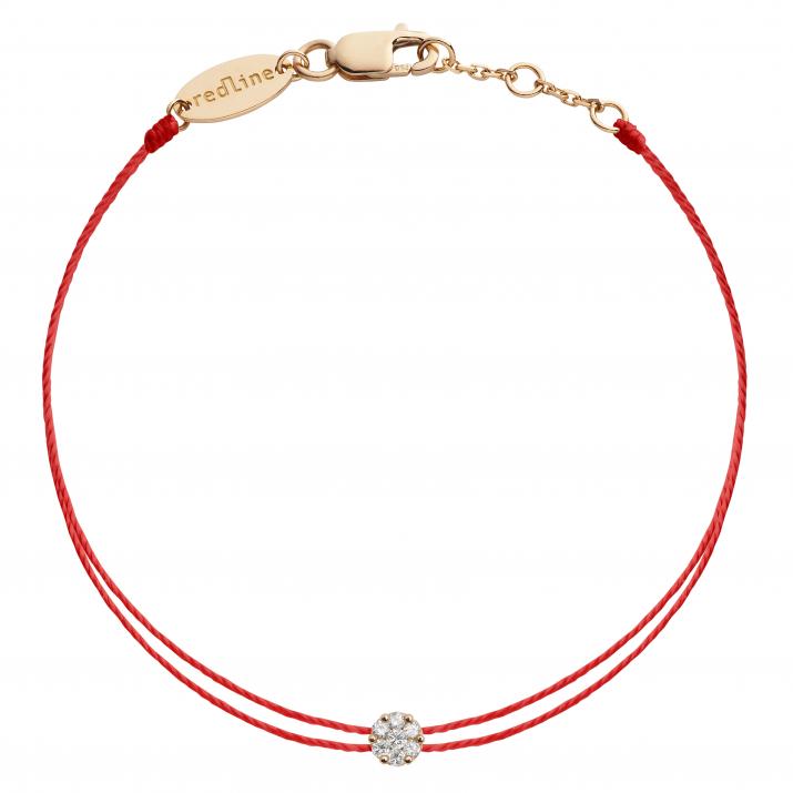 Pulsera hilo twins para mujer con 0.5ct de diamantes en oro rosa - Redline - 0++