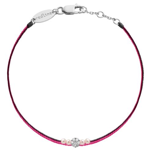 Pulsera multihilos para mujer con diamante de 0.5ct en oro blanco  - Redline - 0++