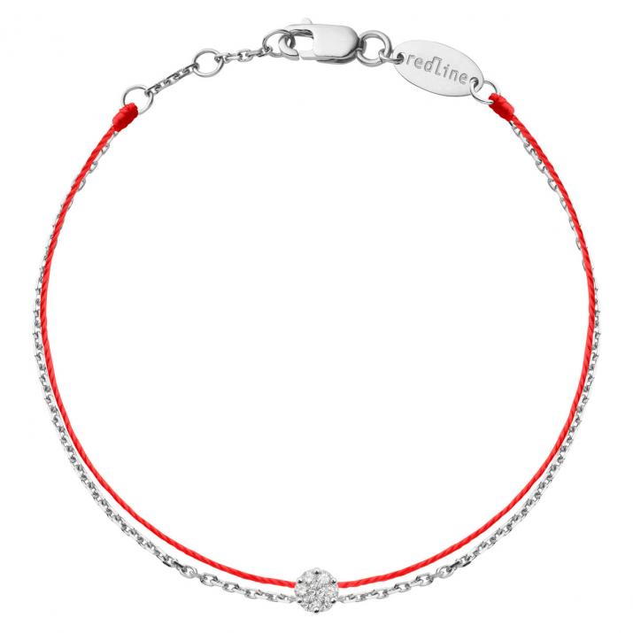 Pulsera hilo para mujer con diamante de 0.5ct en oro blanco  - Redline - 0++