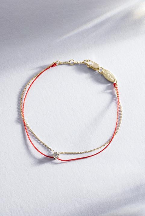 Pulsera hilo para mujer con diamante de 0.5ct en oro amarillo - Redline - 0++