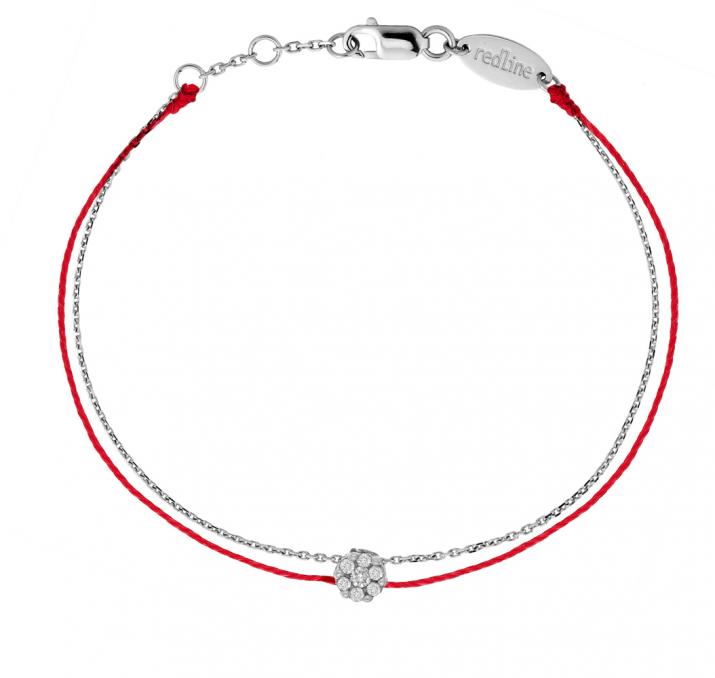 Pulsera hilo para mujer con diamante de 0.5ct en oro blanco  - Redline - 0++