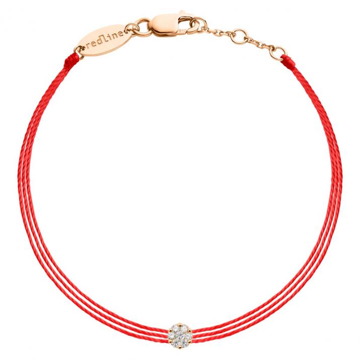 Pulsera multihilos para mujer con diamante de 0.05ct en oro negro - Redline