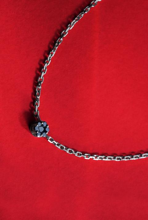 Pulsera en cadena con 0.5ct de diamantes negros en oro negro - Redline - 0++