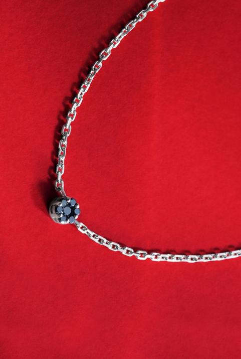 Pulsera en cadena con 0.5ct de diamantes negros en oro blanco - Redline - 0++