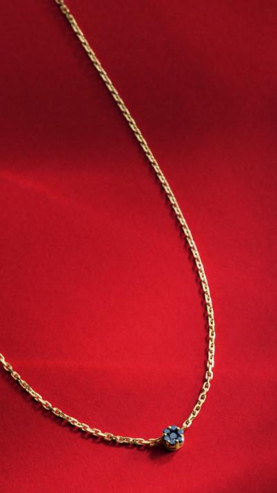 Collar de cadena para mujer con diamante de 0.05ct en oro amarillo - Redline - 0++