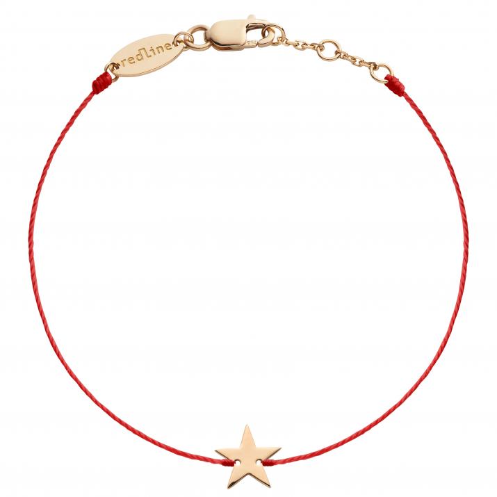 String bracelet with star in rose gold - Redline