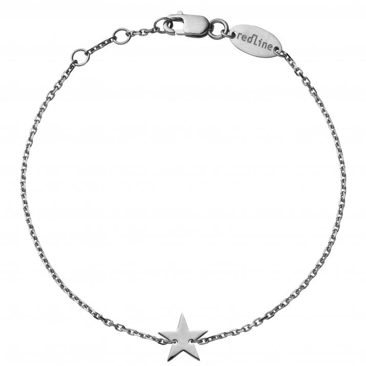 Black gold star chain bracelet - Redline