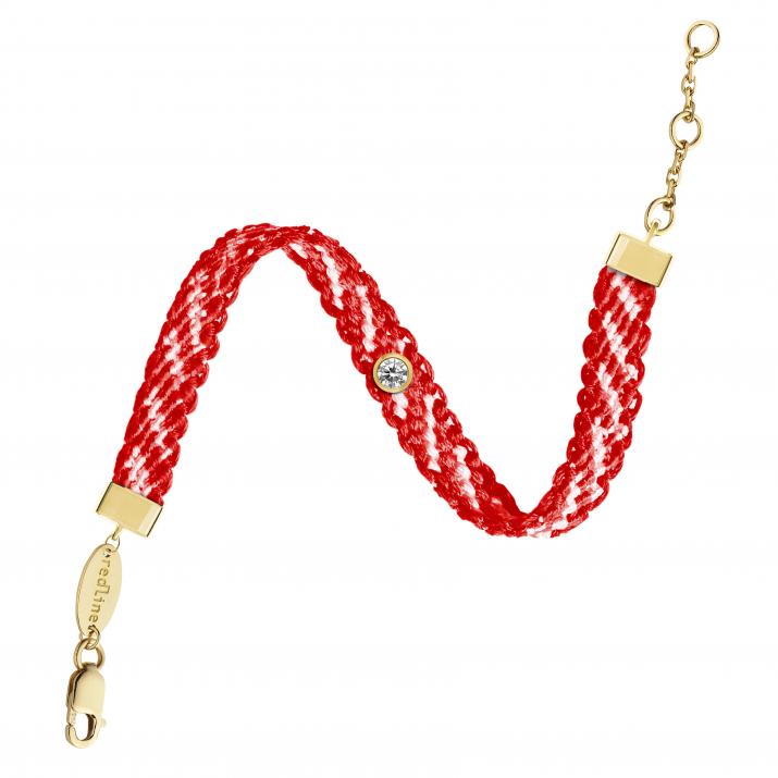 Pulsera multihilos con diamante de 0.10ct en oro amarillo - Redline - 0++