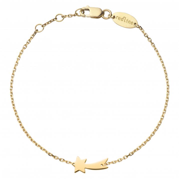 Yellow gold shooting star chain bracelet - Redline
