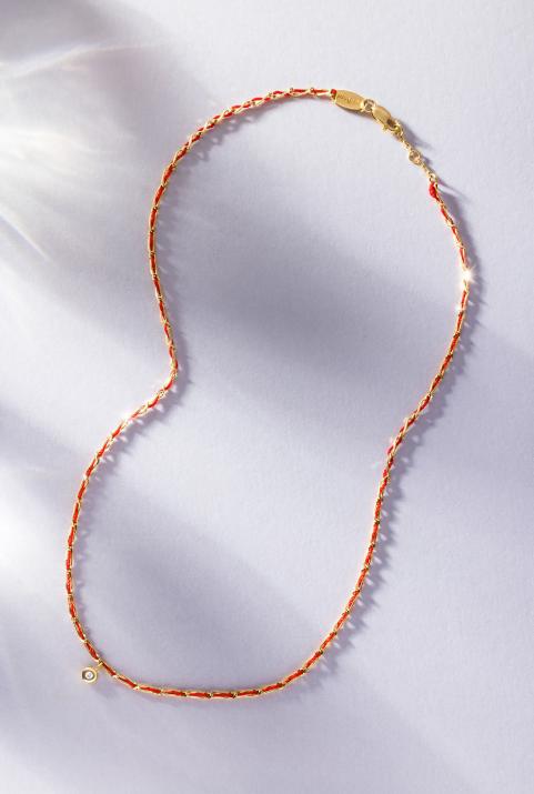 Collar Entrelacet en oro amarillo y diamante - Redline - 0++