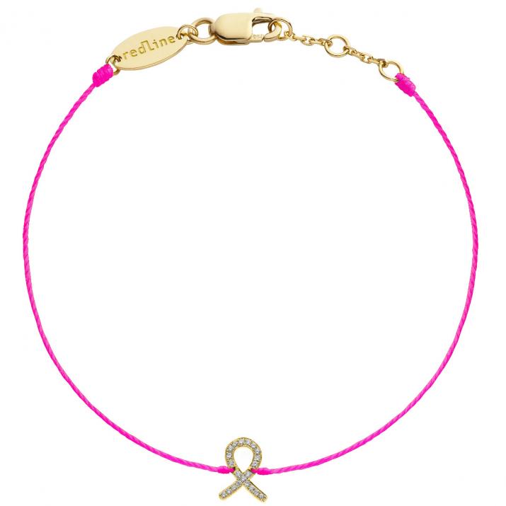 Pulsera Hilo Pink Lovelink PavéOro Amarillo - Redline