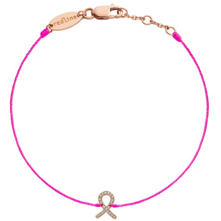 Pulsera Hilo Pink Lovelink Pavé Oro rosa - Redline