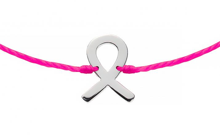 Pulsera Hilo Pink Lovelink Silver Oro Blanco - Redline