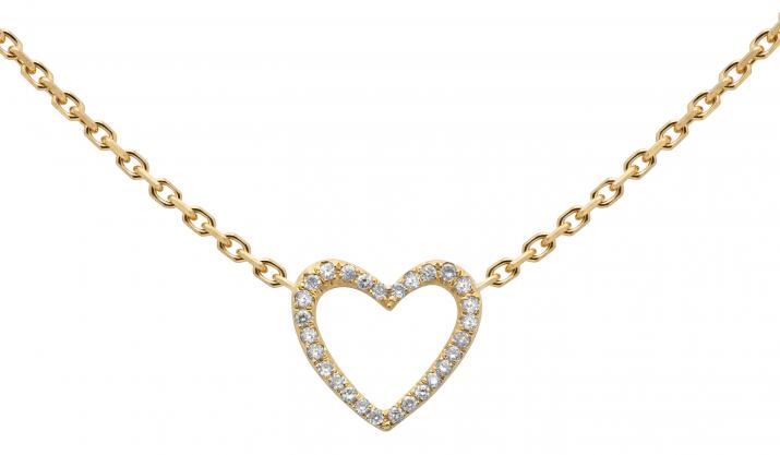 Chain Necklace Love Pavé Yellow Gold RedLine Jewelry - Redline - 0++
