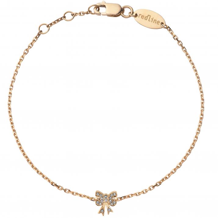 Chain Bracelet Petit Noeud Noeud Yellow Gold RedLine Jewelry - Redline - 0++