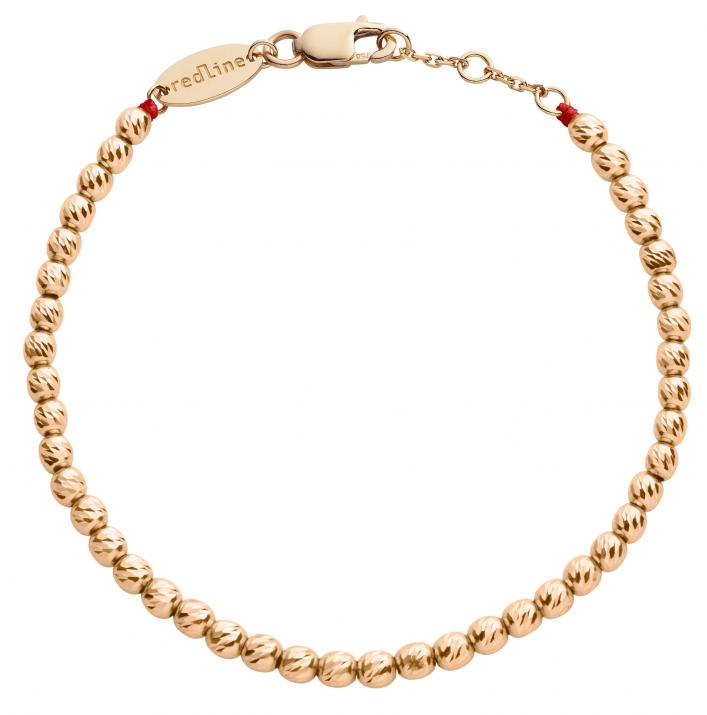 Pulsera de perlas martilladas en oro rosa - Redline - 0++