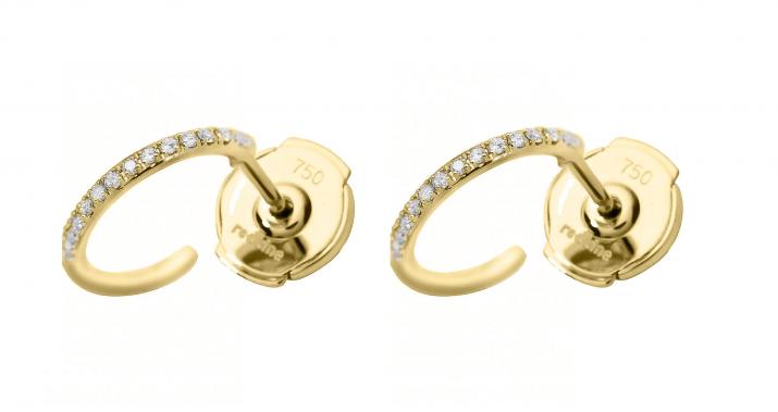 Pendientes con 0.14ct de diamantes en oro amarillo - Redline - 0++
