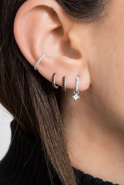 Pendiente Si Joli Mini Creole Kcolor Oro Blanco - Redline - 0++