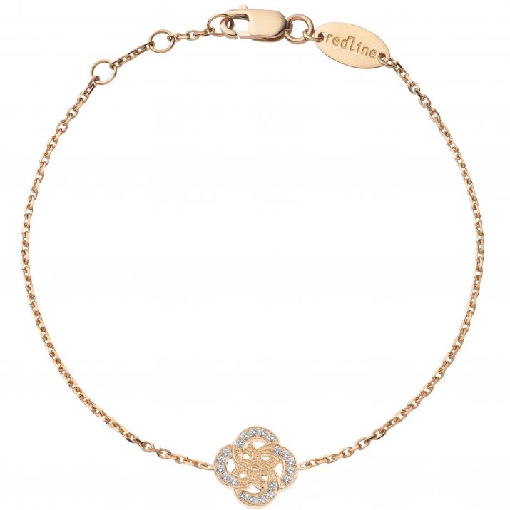 Chain Bracelet Arabesque Rose Gold RedLine Jewelry - Redline - 0++