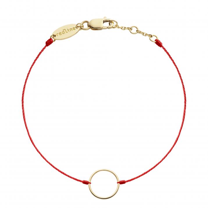 String bracelet with small circle in yellow gold - Redline - 0++