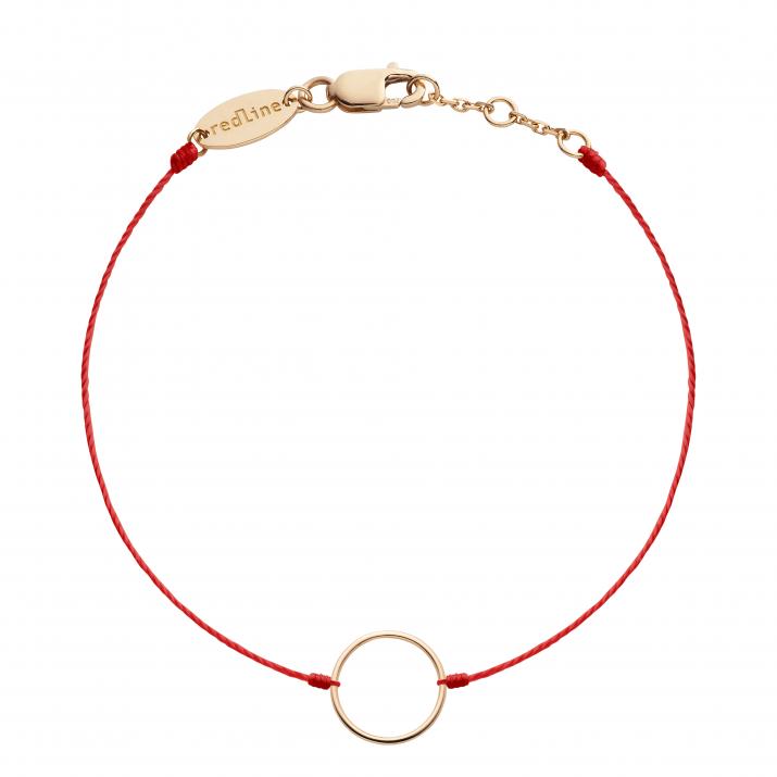 String bracelet with small circle in rose gold - Redline - 0++