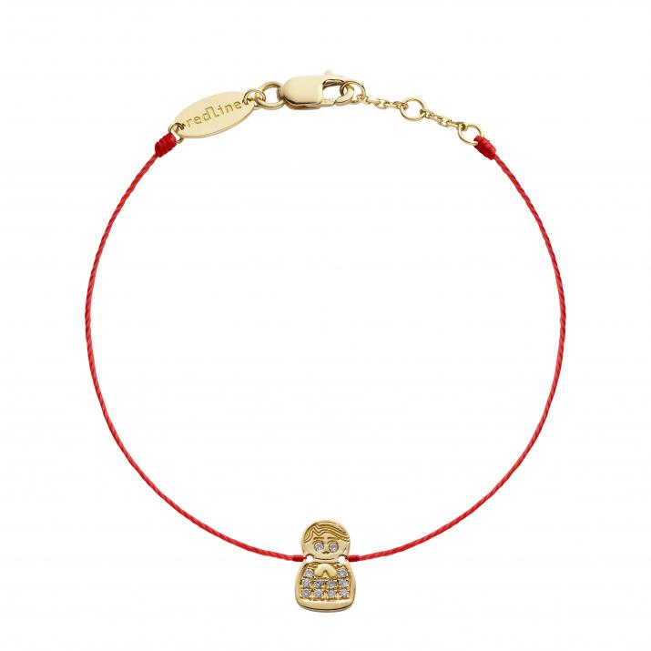 String Bracelet Mini Kouka Parure Blanche Yellow Gold RedLine Jewelry - Redline
