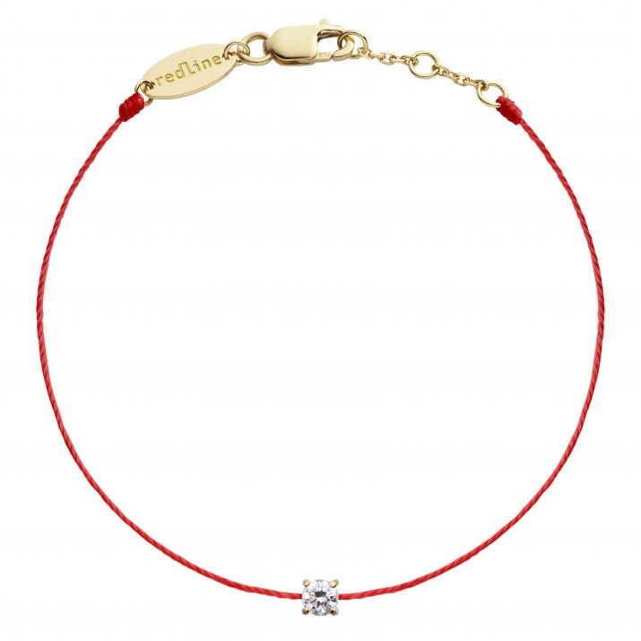 Pulsera en hilo con diamante de 0.8ct en base de oro amarillo - Redline - 0++