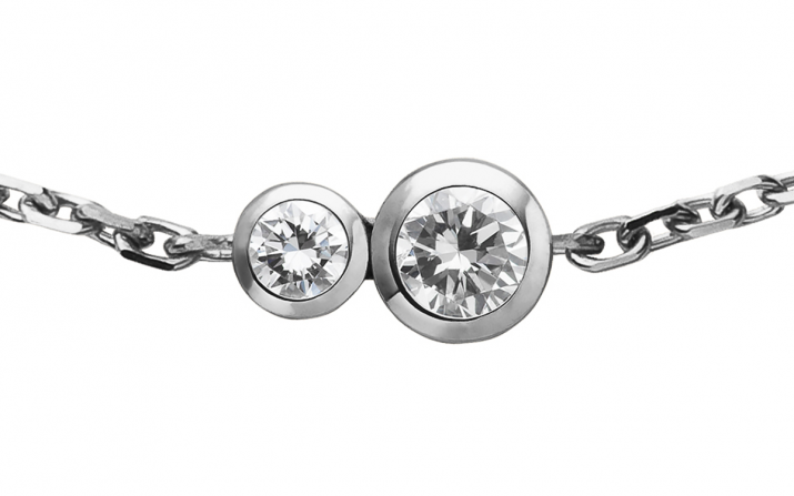 Pulsera en cadena con diamante de 0.15ct en base de oro negro - Redline - 0++