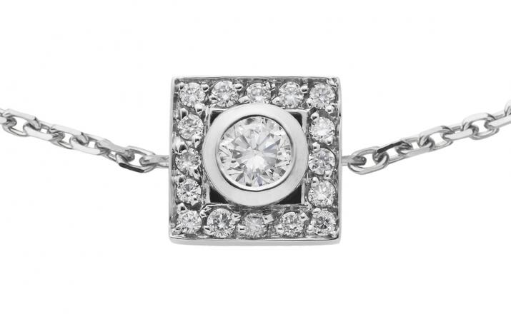 Pulsera en cadena con 0.18ct de diamantes en base de oro blanco - Redline - 0++