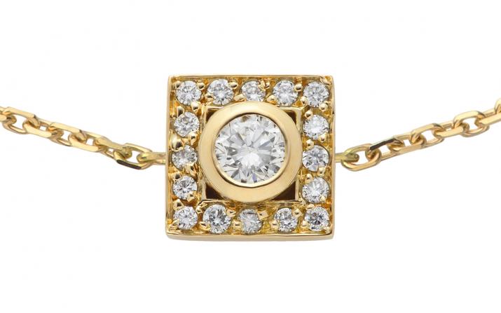 Pulsera en cadena con 0.18ct de diamantes en base de oro amarillo - Redline - 0++