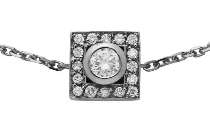 Pulsera en cadena con 0.18ct de diamantes en base de oro negro - Redline - 0++