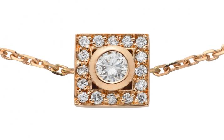 Pulsera en cadena con 0.18ct de diamantes en base de oro rosa - Redline - 0++