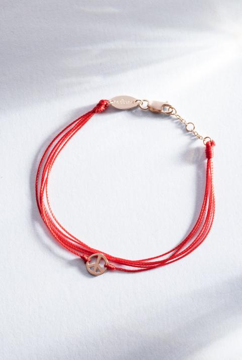 Mini Peace multi string bracelet in rose gold - Redline - 0++