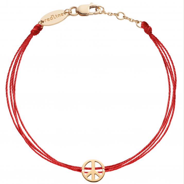 Mini Peace multi string bracelet in rose gold - Redline - 0++