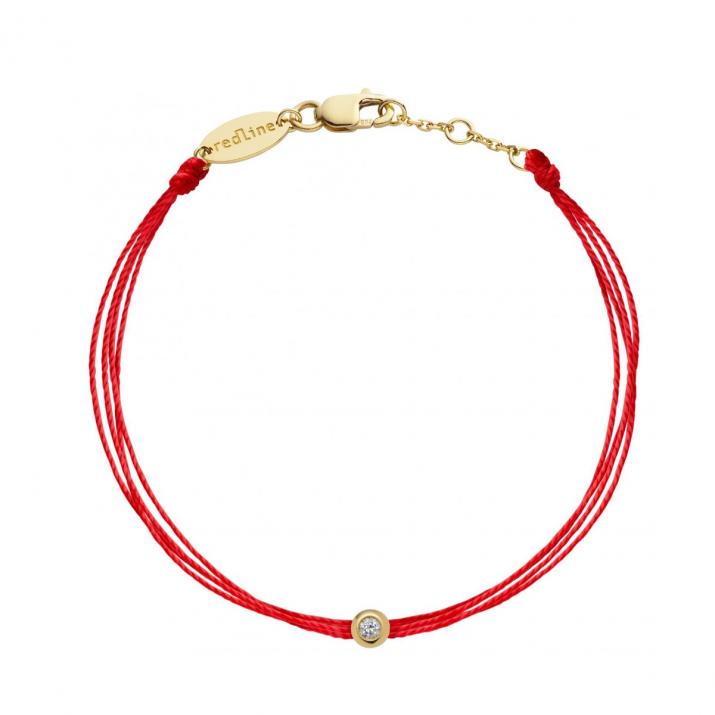 Pulsera mutihilos para mujer con diamante de 0.5ct en base de oro amarillo - Redline