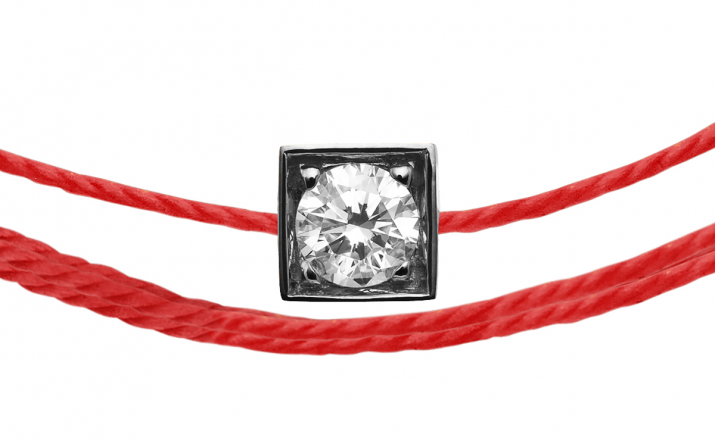 Pulsera multistring para hombres con 0.10ct de diamantes redondos en engaste de oro negro - Redline - 0++