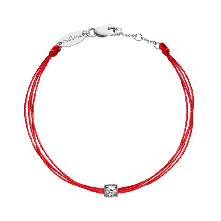 Pulsera multistring para mujeres con 0.10ct de diamantes redondos en engaste de oro blanco - Redline - 0++