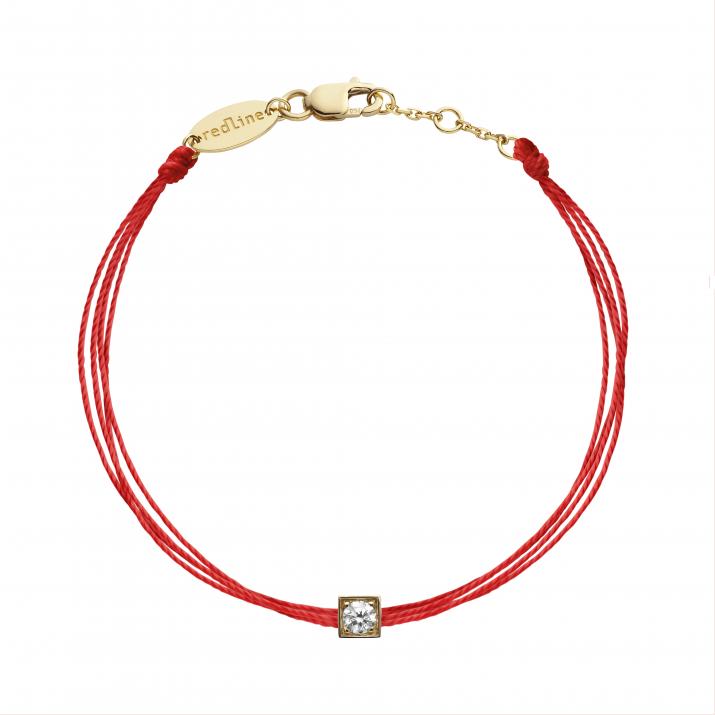 Pulsera multistring para hombres con 0.10ct de diamantes redondos en engaste de oro amarillo - Redline - 0++