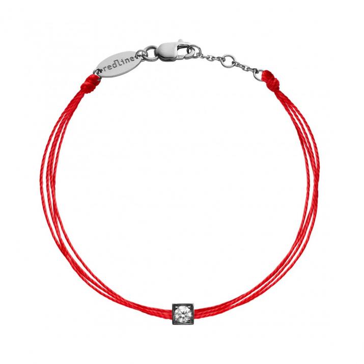 Pulsera de varias cuerdas para mujeres con 0.10ct de diamantes redondos en engaste de oro negro - Redline - 0++