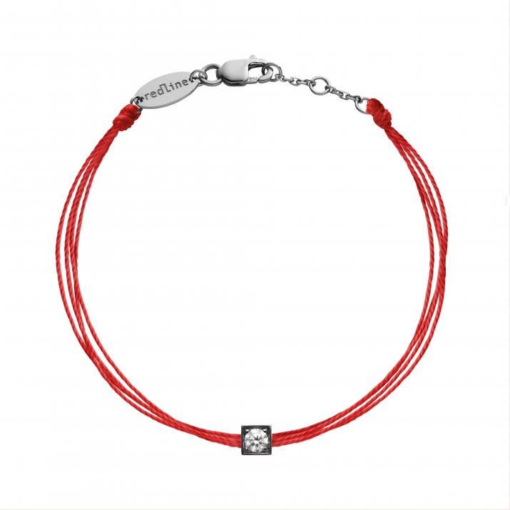 Pulsera multistring para hombres con 0.10ct de diamantes redondos en engaste de oro negro - Redline - 0++