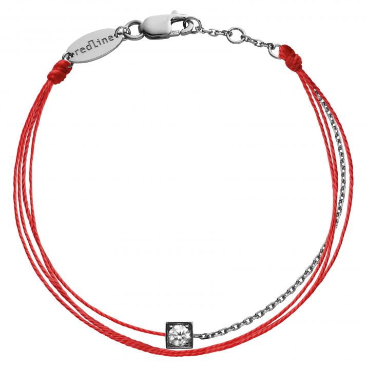 Pulsera de varias cuerdas para mujeres con 0.10ct de diamantes redondos en engaste de oro negro - Redline - 0++