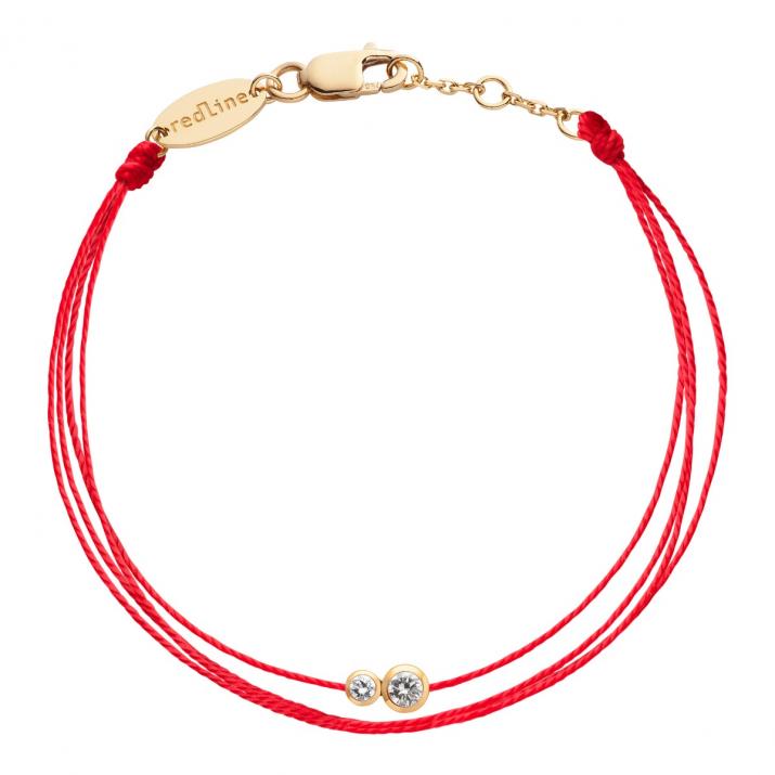 Pulsera multihilos para hombre con diamante de 0.15ct en base de oro amarillo - Redline - 0++