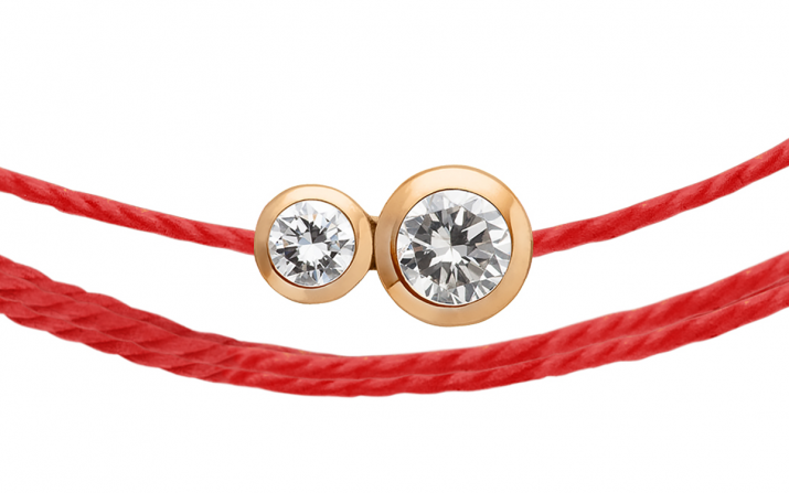 Pulsera multihilos para hombre con diamante de 0.15ct en base de oro rosa - Redline - 0++